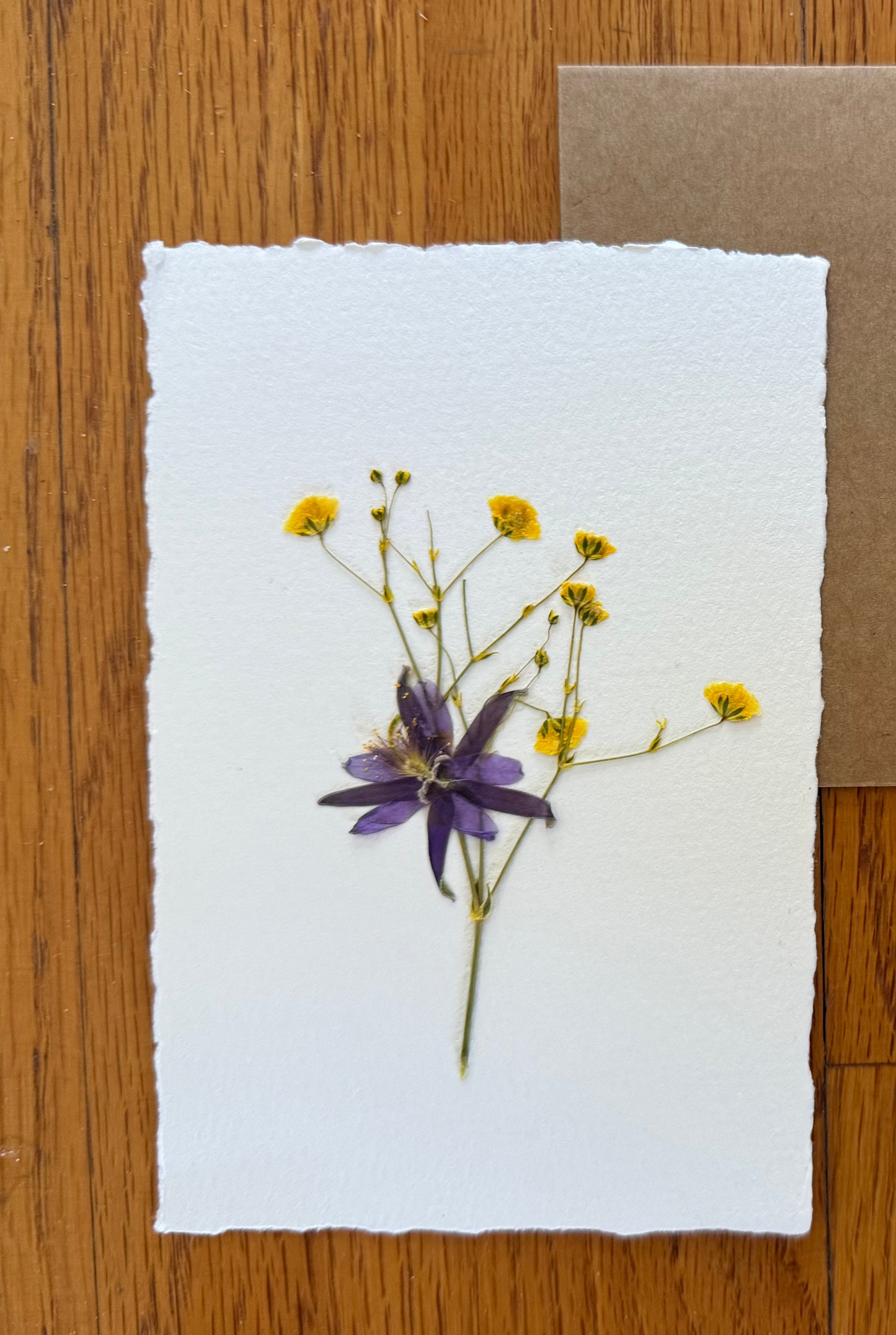 Pressed Flower Handmade Card